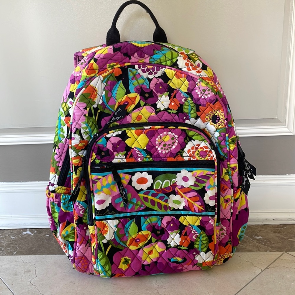Large Vera Bradley colorful patterned backpack